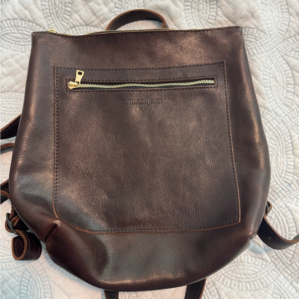 Portland Leather Brown Backpack